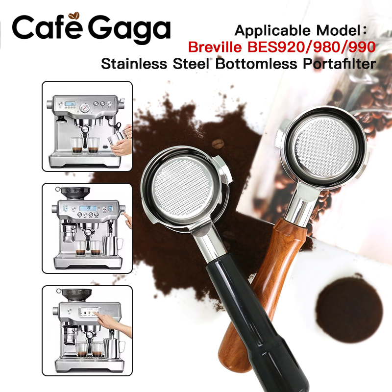 Naked Portafilter Bottomless - 58Mm Breville 9-serie Bodemloze Portafilter Roestvrij