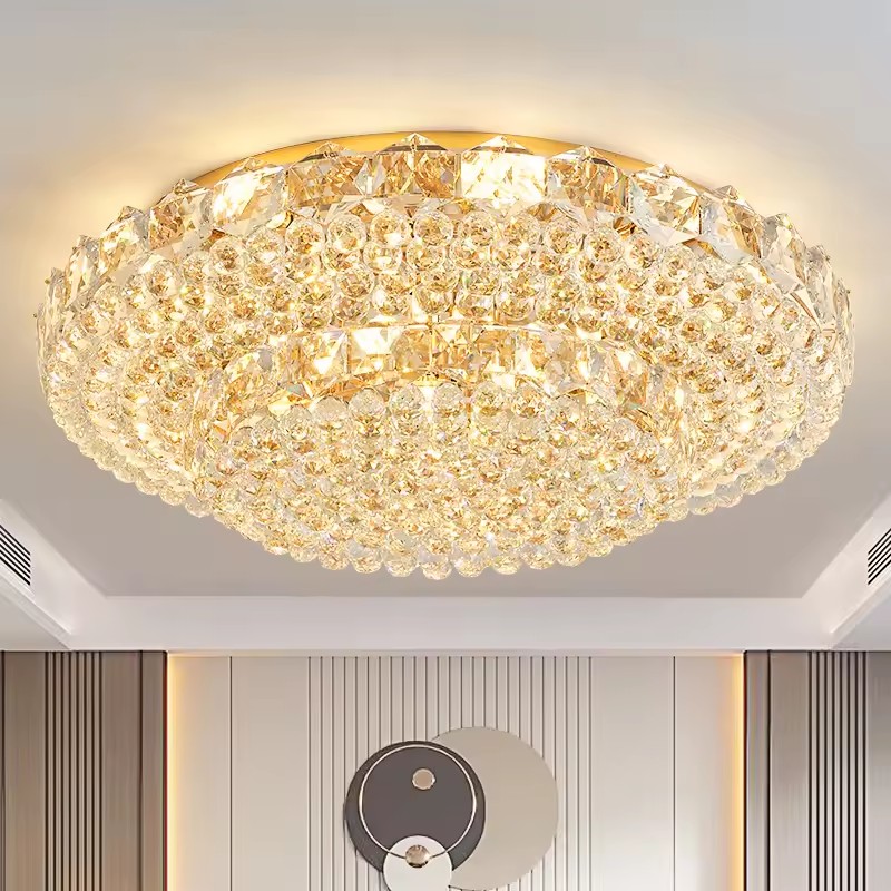 Coffee Quality Control - Hotelappartement Gouden Ronde Plafondlamp Kristallen Lamp