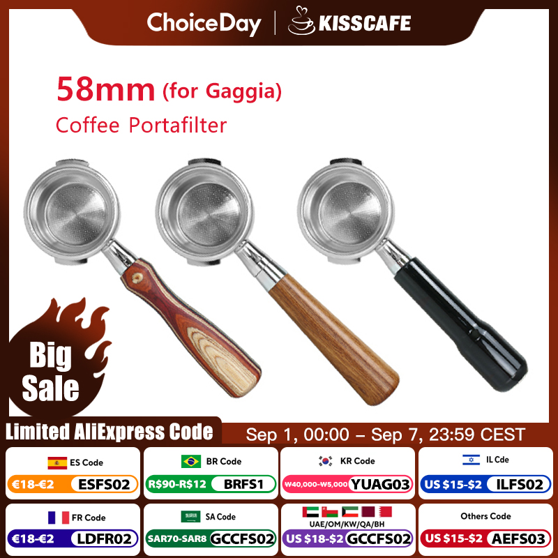 Naked Portafilter Bottomless - 58Mm Koffie Bodemloze Portafilter Voor Gaggia